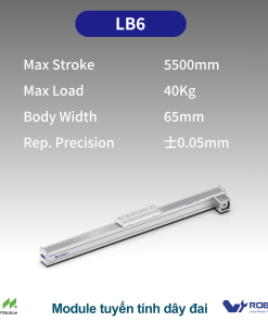 LB6 Module truyền động tuyến tính dây đai Dòng LB (Dẫn hướng tuyến tính đơn)