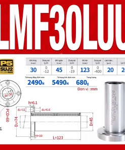 Con trượt tròn mặt bích tròn thân dài LMF30LUU (Bi trượt tròn)
