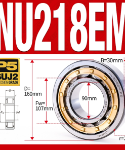 Vòng bi đũa - bạc đạn đũa trụ NU216EM (Trục tự do - lồng cách bi Đồng - kt 80*140*26 mm)