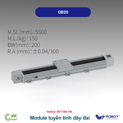 OB20 Module truyền động tuyến tính dây đai Dòng OB (Mô-đun dây đai tốc độ cao)