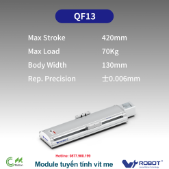QF13 Module truyền động tuyến tính vít me Dòng QF (Siêu mỏng, Hành trình ngắn)