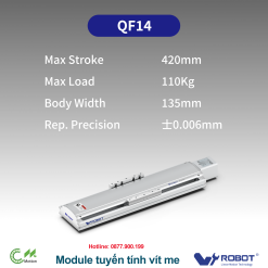QF14 Module truyền động tuyến tính vít me Dòng QF (Siêu mỏng, Hành trình ngắn)