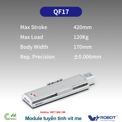 QF17 Module truyền động tuyến tính vít me Dòng QF (Siêu mỏng, Hành trình ngắn)