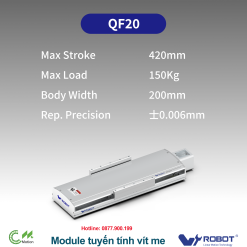 QF20 Module truyền động tuyến tính vít me Dòng QF (Siêu mỏng, Hành trình ngắn)