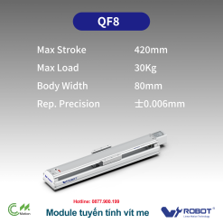 QF8 Module truyền động tuyến tính vít me Dòng QF (Siêu mỏng, Hành trình ngắn)