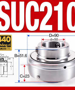 Vòng bi gối SUC210 (Inox 440C - Đường kính trong 50 mm)