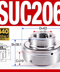 Vòng bi gối SUC206 (Inox 440C - Đường kính trong 30 mm)
