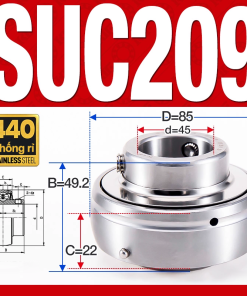 Vòng bi gối SUC209 (Inox 440C - Đường kính trong 45 mm)
