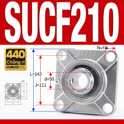 Gối đỡ vòng bi SUCF210 (Inox 440C - Đường kính trong 50 mm)