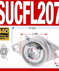 Gối đỡ vòng bi SUCFL207 (Inox 440C - Đường kính trong 35 mm)
