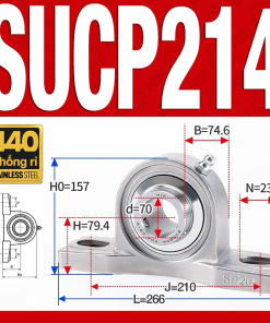 Gối đỡ vòng bi SUCP214 (Inox 440C - Đường kính trong 70 mm)