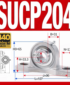 Gối đỡ vòng bi SUCP204 (Inox 440C - Đường kính trong 20 mm)