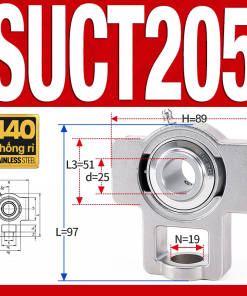 Gối đỡ vòng bi SUCT205 (Inox 440C - Đường kính trong 25 mm)