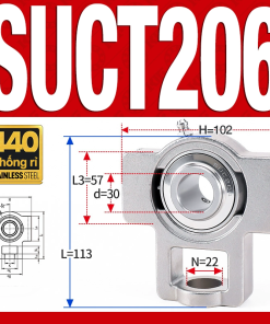 Gối đỡ vòng bi SUCT206 (Inox 440C - Đường kính trong 30 mm)