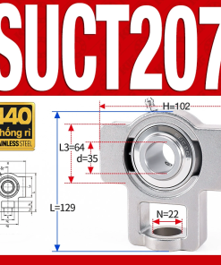 Gối đỡ vòng bi SUCT207 (Inox 440C - Đường kính trong 35 mm)