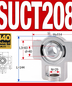 Gối đỡ vòng bi SUCT208 (Inox 440C - Đường kính trong 40 mm)