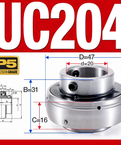 Vòng bi gối UC204 (Tiêu chuẩn - Đường kính trong 20 mm)