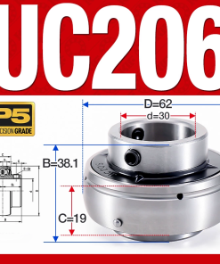 Vòng bi gối UC206 (Tiêu chuẩn - Đường kính trong 30 mm)