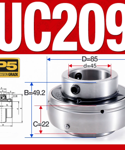 Vòng bi gối UC209 (Tiêu chuẩn - Đường kính trong 45 mm)