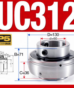 Vòng bi gối UC312 (Dày nặng - Đường kính trong 60 mm)