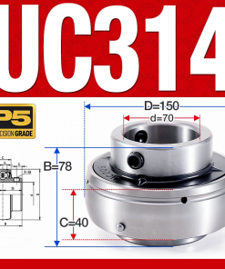 Vòng bi gối UC314 (Dày nặng - Đường kính trong 70 mm)