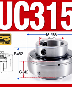 Vòng bi gối UC315 (Dày nặng - Đường kính trong 75 mm)