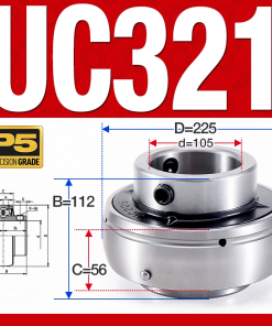 Vòng bi gối UC321 (Dày nặng - Đường kính trong 105 mm)