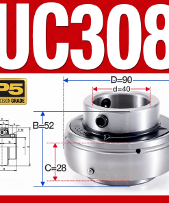 Vòng bi gối UC308 (Dày nặng - Đường kính trong 40 mm)