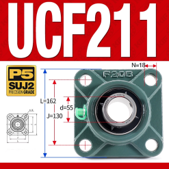 Gối đỡ vòng bi UCF211 (Tiêu chuẩn - Đường kính trong 55 mm)