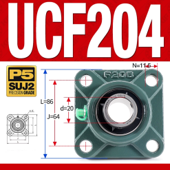 Gối đỡ vòng bi UCF204 (Tiêu chuẩn - Đường kính trong 20 mm)