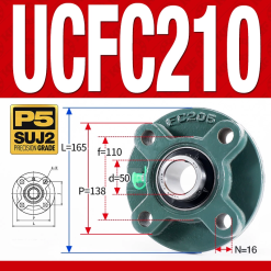 Gối đỡ vòng bi UCFC210 (Tiêu chuẩn - Đường kính trong 50 mm)