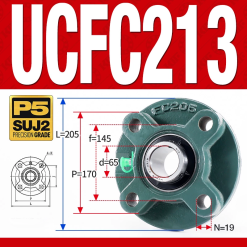 Gối đỡ vòng bi UCFC213 (Tiêu chuẩn - Đường kính trong 65 mm)