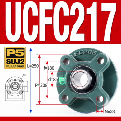 Gối đỡ vòng bi UCFC217 (Tiêu chuẩn - Đường kính trong 85 mm)