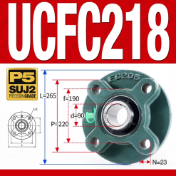 Gối đỡ vòng bi UCFC218 (Tiêu chuẩn - Đường kính trong 90 mm)