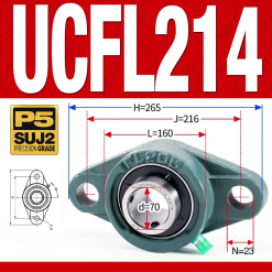 Gối đỡ vòng bi UCFL214 (Tiêu chuẩn - Đường kính trong 70 mm)