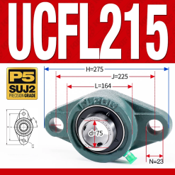 Gối đỡ vòng bi UCFL215 (Tiêu chuẩn - Đường kính trong 75 mm)