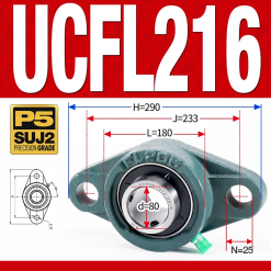 Gối đỡ vòng bi UCFL216 (Tiêu chuẩn - Đường kính trong 80 mm)