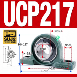 Gối đỡ vòng bi UCP217 (Tiêu chuẩn - Đường kính trong 85 mm)