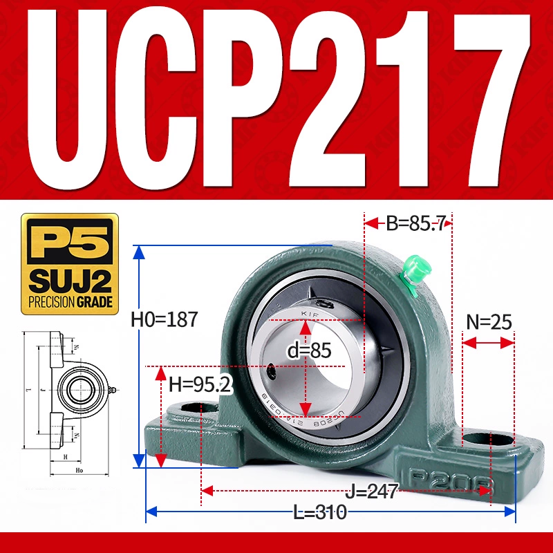 Gối đỡ vòng bi UCP217 (Tiêu chuẩn - Đường kính trong 85 mm)