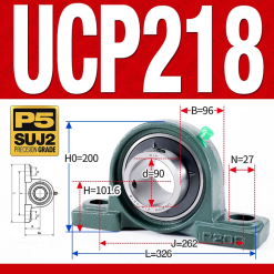 Gối đỡ vòng bi UCP218 (Tiêu chuẩn - Đường kính trong 90 mm)
