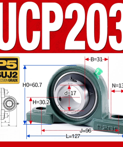 Gối đỡ vòng bi UCP203 (Tiêu chuẩn - Đường kính trong 17 mm)