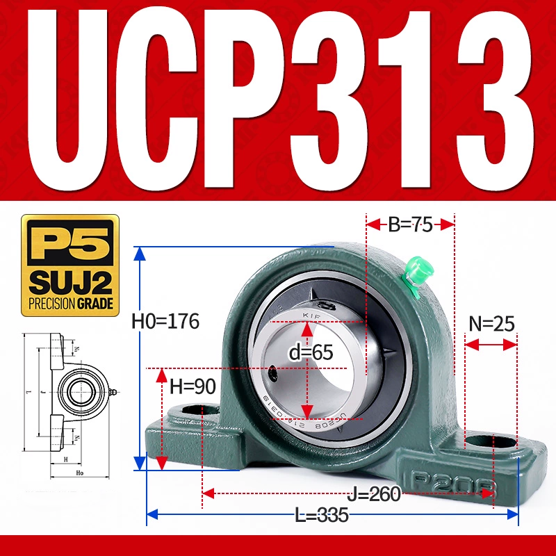 Gối đỡ vòng bi UCP313 (Dày nặng - Đường kính trong 65 mm)