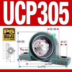 Gối đỡ vòng bi UCP305 (Dày nặng - Đường kính trong 25 mm)