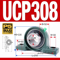 Gối đỡ vòng bi UCP308 (Dày nặng - Đường kính trong 40 mm)