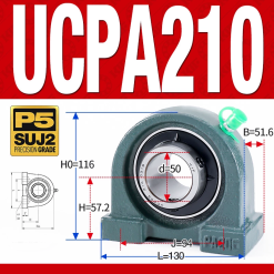 Gối đỡ vòng bi UCPA210 (Tiêu chuẩn - Đường kính trong 50 mm)