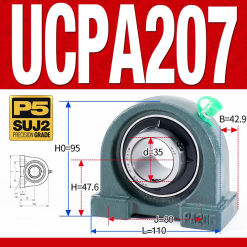 Gối đỡ vòng bi UCPA207 (Tiêu chuẩn - Đường kính trong 35 mm)