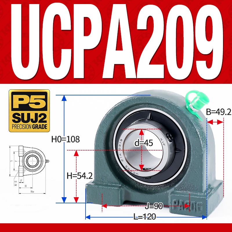 Gối đỡ vòng bi UCPA209 (Tiêu chuẩn - Đường kính trong 45 mm)