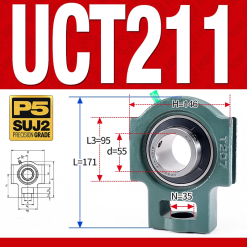 Gối đỡ vòng bi UCT211  (Tiêu chuẩn - Đường kính trong 55 mm)