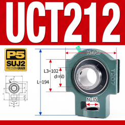 Gối đỡ vòng bi UCT212  (Tiêu chuẩn - Đường kính trong 60 mm)