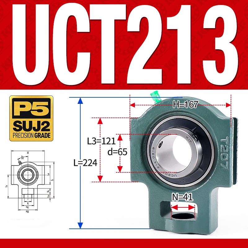 Gối đỡ vòng bi UCT213  (Tiêu chuẩn - Đường kính trong 65 mm)